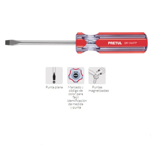 Destornillador Plano (Paleta) Largo 4"