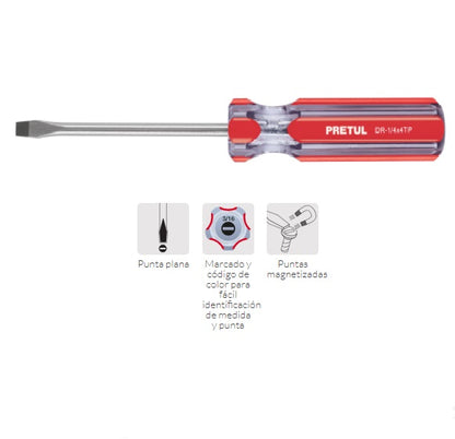 Destornillador Plano (Paleta) Largo 4"