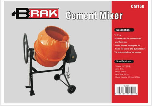 CM150 Ligadora de cemento 5 cu. ft. Brak Tools