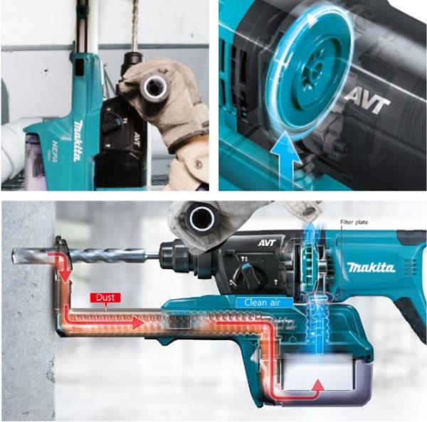 Rotary Hammer/Rotomartillo SDS Plus AVT 1” C/extractor de polvo (HEPA)