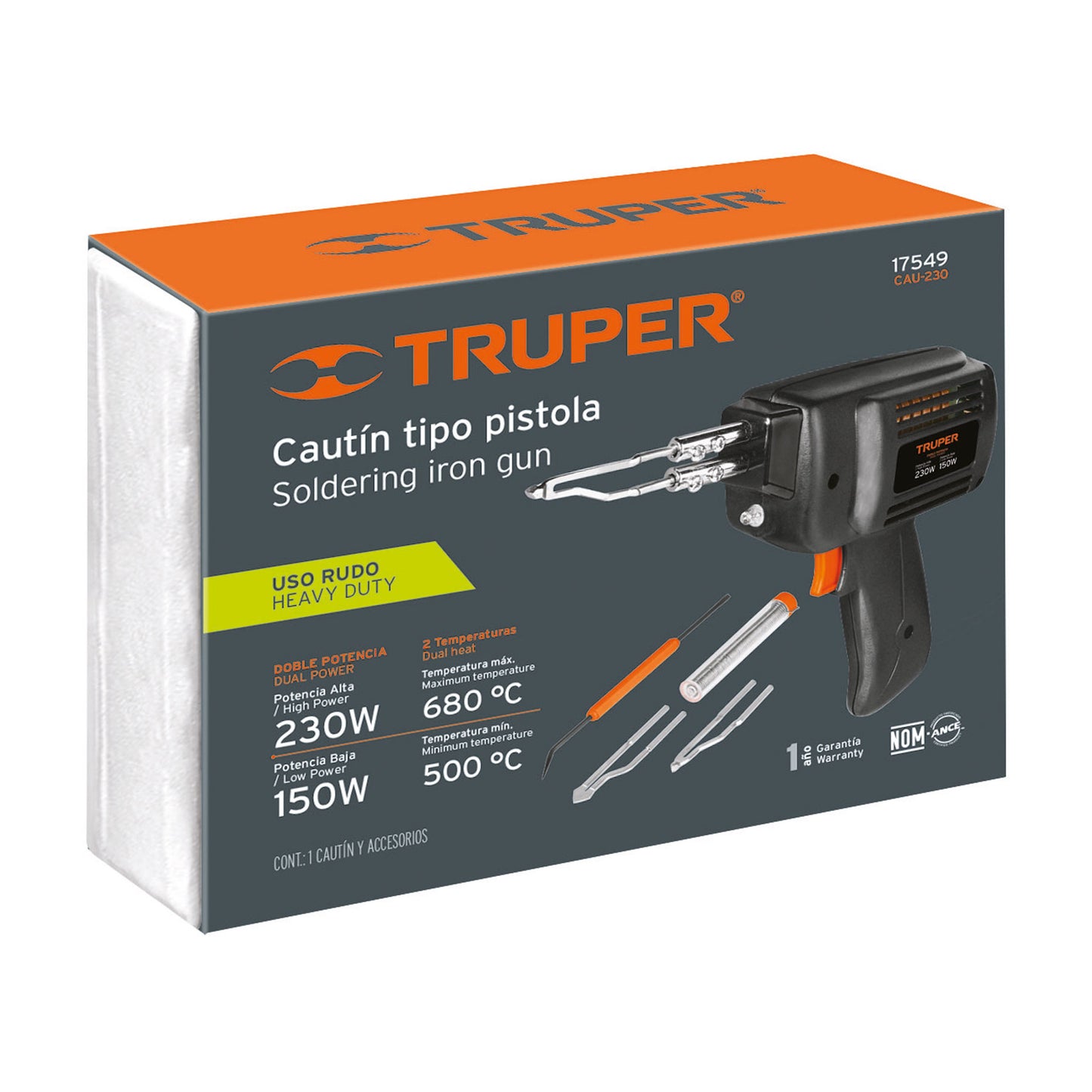 Cautín 230 W Tipo Pistola Con 2 Temperaturas