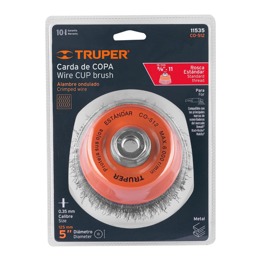 Cepillo de Copa, Alambre Fino Para Grinder 5"