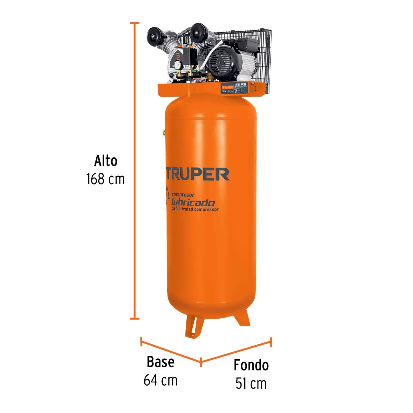 Compresor Vertical 240 L, 4 HP 220 V