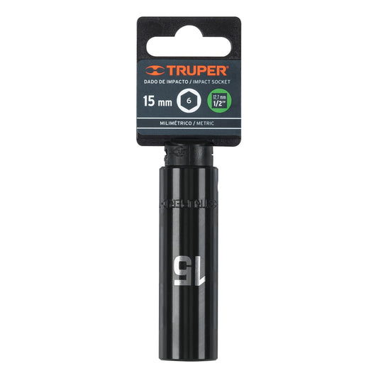 Copa Larga Dr 1/2" de Impacto 6 Punto de 15 mm