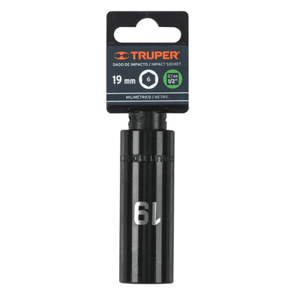 Copa Larga Dr 1/2" de Impacto 6 Punto de 19 mm