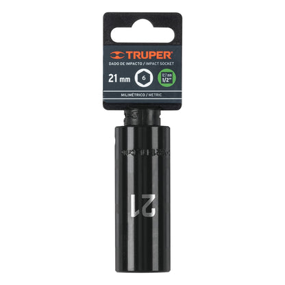 Copa Larga Dr 1/2" de Impacto 6 Punto de 21 mm
