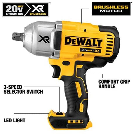 Impact Wrench/Pistola de impacto 1/2” 20V/XR Brushless Dewalt