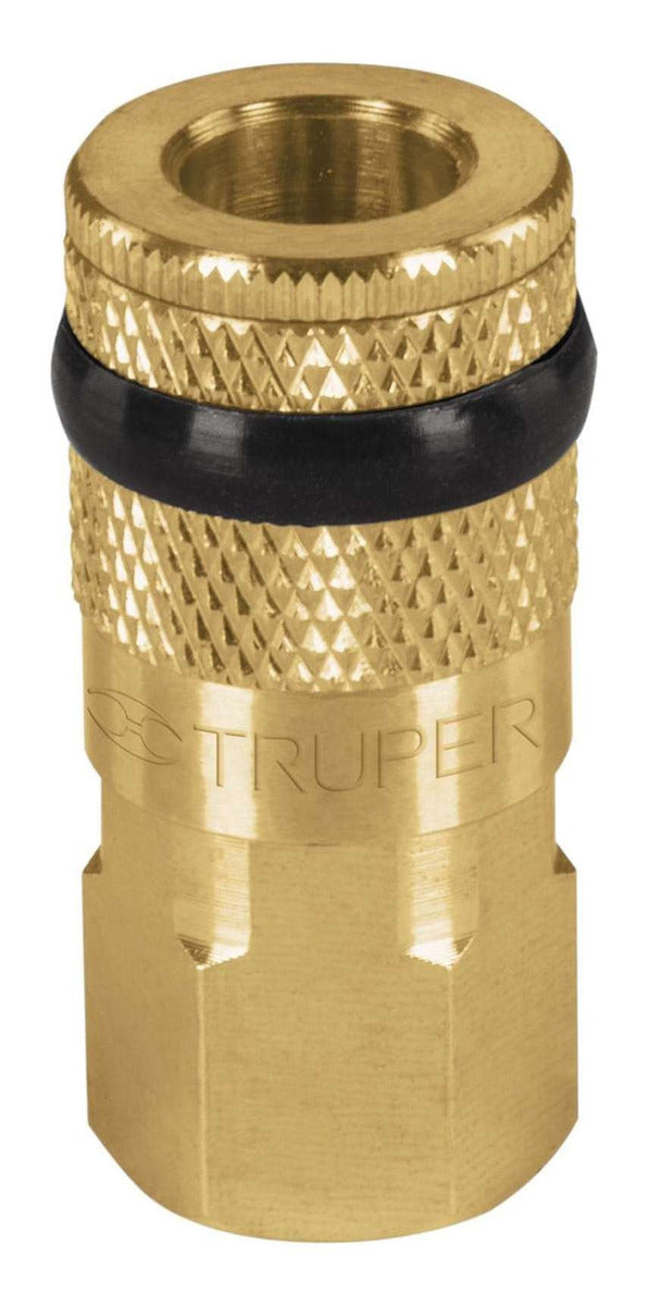 Cople de Bronce 1/4 NPT, Hembra