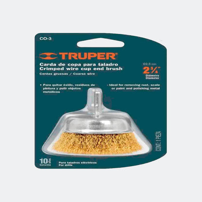 Cepillo de Copa 2-3/4" Alambre fFno Para Taladro