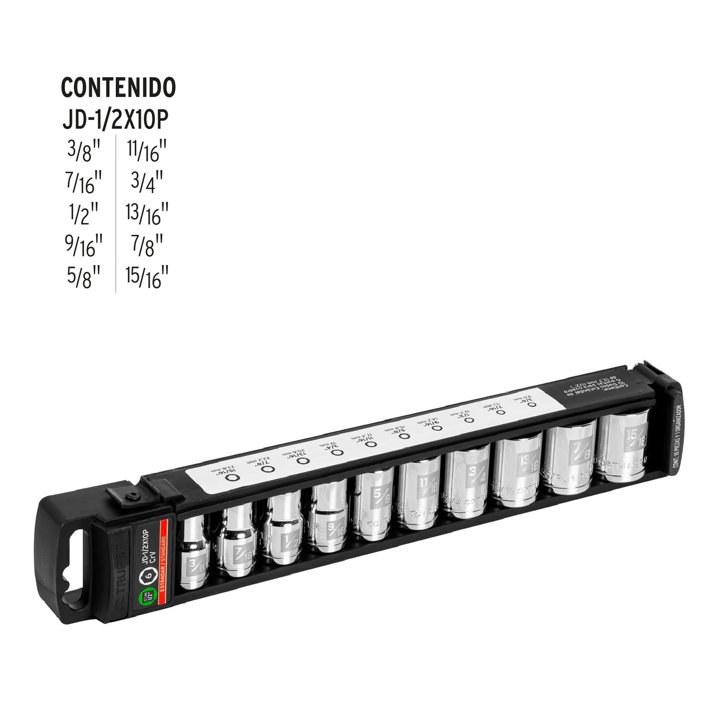 Set de 10 Copas Corta 1/2" SAE