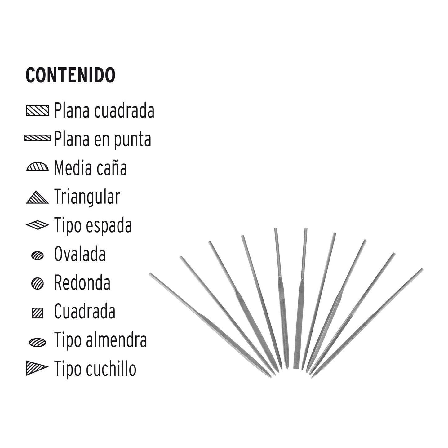 Juego de 10 Limas Pequeñas