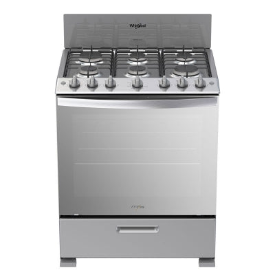 Estufa de Gas 30" Whirlpool Gris/stainless steel