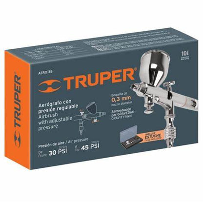 Pistola Aerográfica De Gravedad Con Vaso Fijo