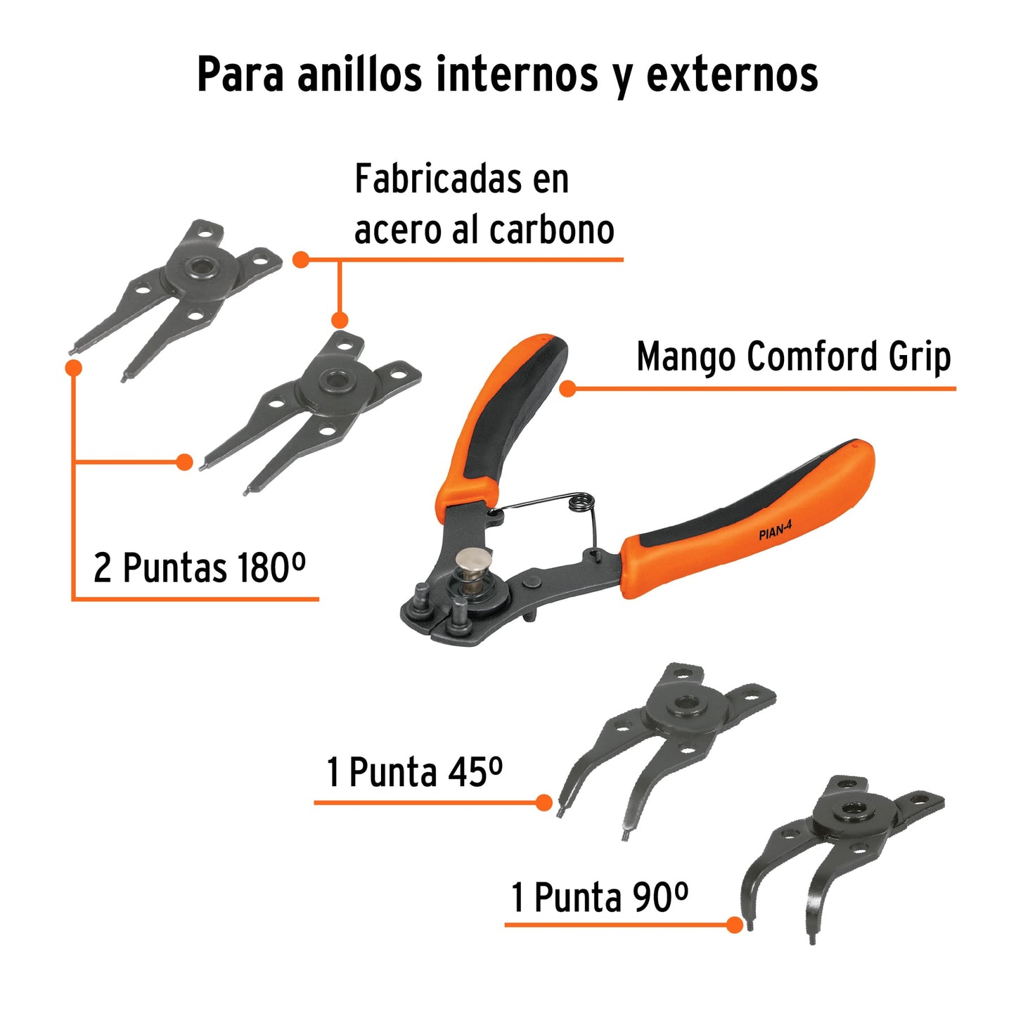 Pinza Para Snap Ring 6"