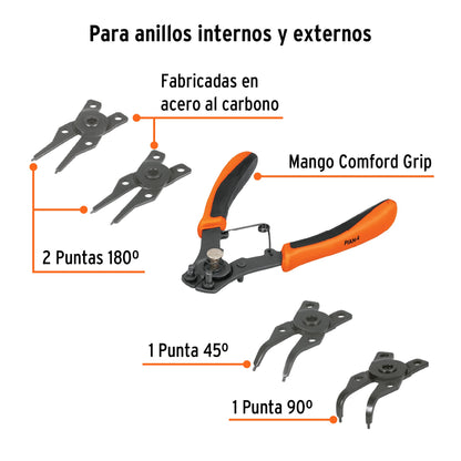 Pinza Para Snap Ring 6"