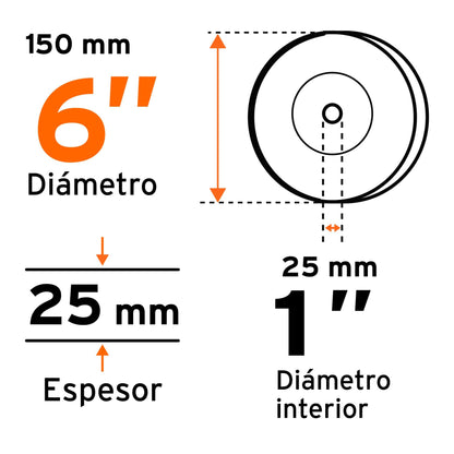 Piedra Para Esmeril 6 X 1" Grip 60
