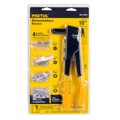 Remachadora 10" Con Set De Remaches
