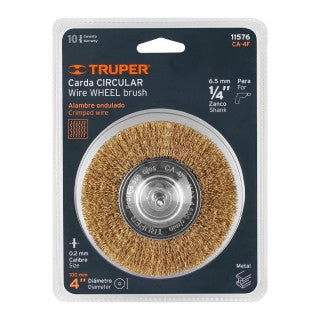 Cepillo Circular 4" Alambre Fino para Taladro