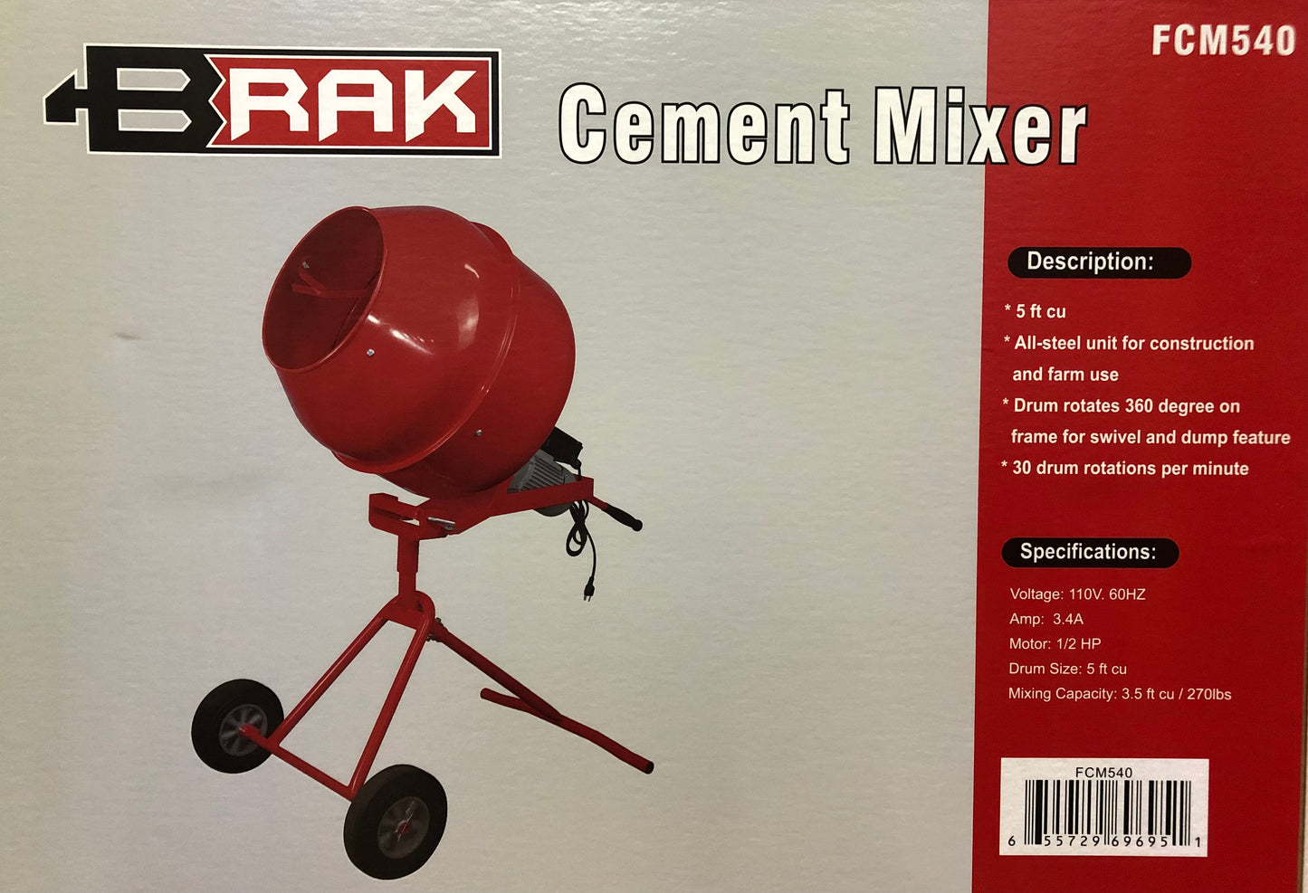 Ligadora de cemento Brak 5cu ft Stand