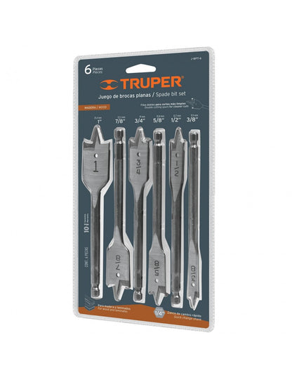 Juegos De 6 Brocas Planas