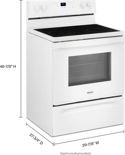 Estufa Eléctrica 30" tope de ceramica Whirlpool